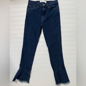 IRO Berry Flare Jeans Womens 28 Blue Stretch Ankle Fray. 967